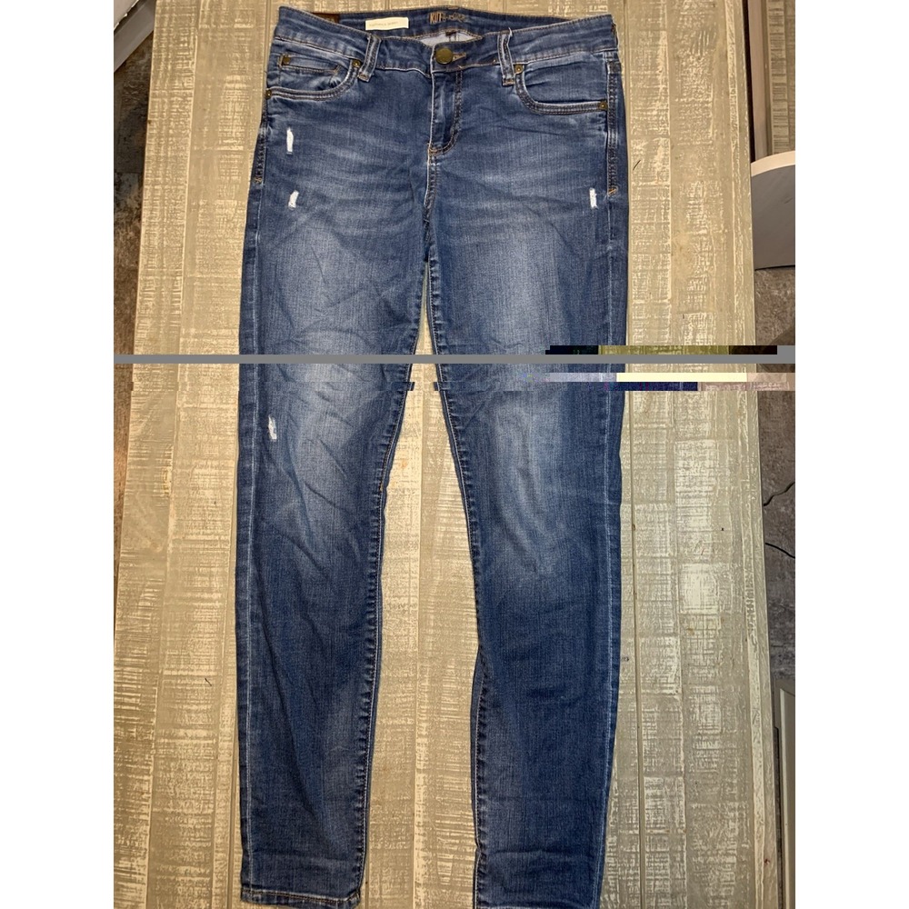 KUT FROM THE CLOTH Jeans Women's Size 6 Blue Toothpick Skinny Denim Distressed